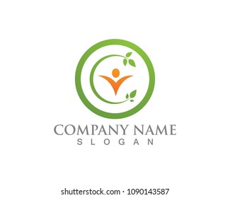 family tree logo template vector illustration