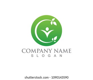 family tree logo template vector illustration