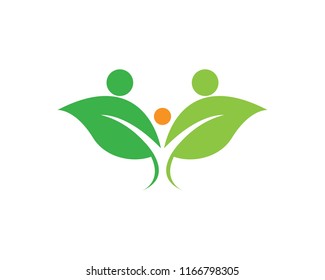 family tree logo template vector illustration