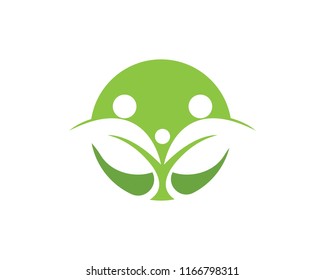 family tree logo template vector illustration