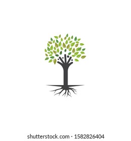 family  tree logo template vector illustration design