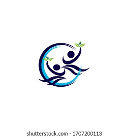 family tree logo template vector illustration
