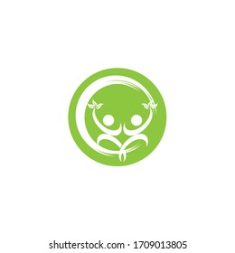 family tree logo template vector illustration
