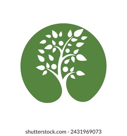 family tree logo template vector illustration