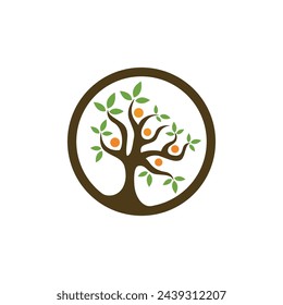 plantilla de logotipo de árbol de familia ilustración vectorial