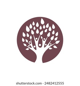 Ilustración vectorial de Plantilla del logotipo del árbol familiar