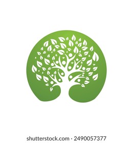 Ilustración vectorial de Plantilla del logotipo del árbol familiar