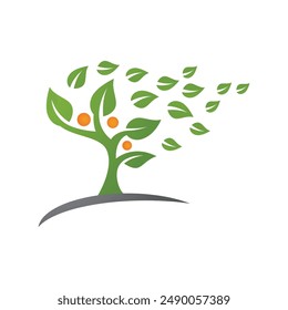 family tree logo template vector illustration