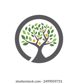 Ilustración vectorial de Plantilla de logo de árbol genealógico