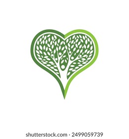family tree logo template vector illustration