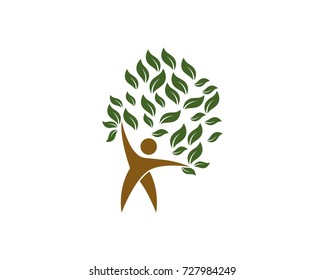 family tree logo template vector illustration