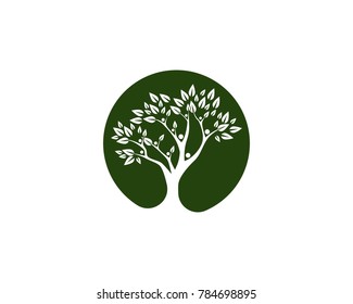 Family Tree Logo Template Vector Illustration
