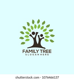 family tree logo vector