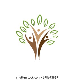 family tree logo vector