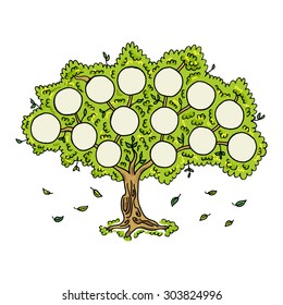 Family Tree On White Background Frames Stock Vector (Royalty Free ...