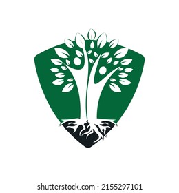 Family Tree And Roots Logo Design. Family Tree Symbol Icon Logo Design	
