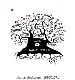 Family tree sketch for your design