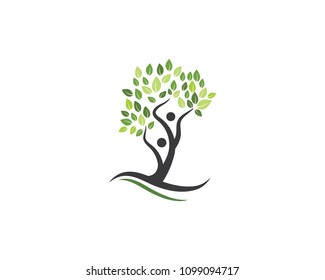 family tree symbol icon logo design template illustration