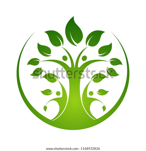 Family Tree Symbol Icon Logo Design Stock Vector (Royalty Free ...