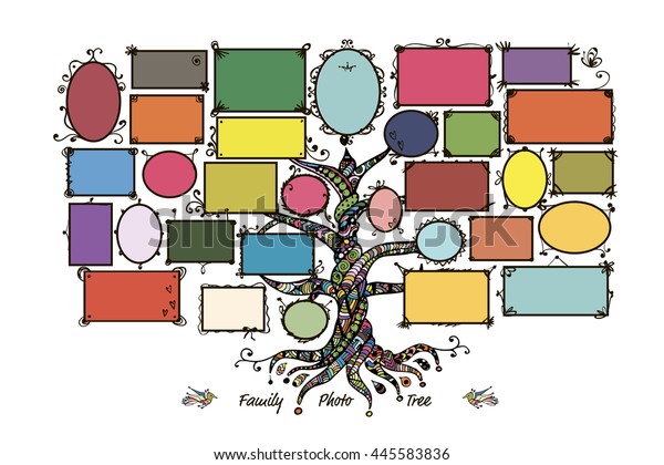 Family Tree Template Picture Frames Stock Vector (Royalty Free ...