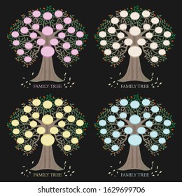 Family Tree template vector illustration