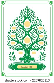 Family Tree template vector illustration