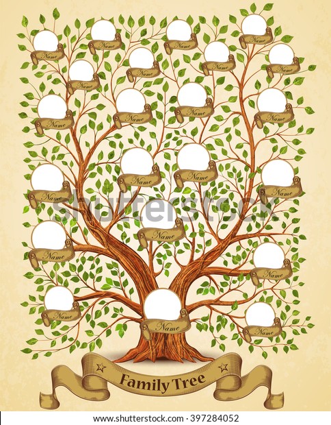 Family Tree
template vintage vector
illustration