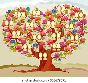 family tree vector illustration