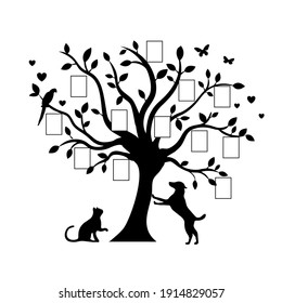 Family tree wall sticker. Wall decal