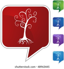 Family Tree web button isolated on a background.