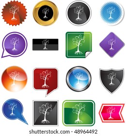 Family Tree web button isolated on a background.