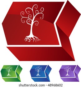 Family Tree web button isolated on a background.