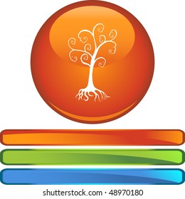 Family Tree web button isolated on a background.