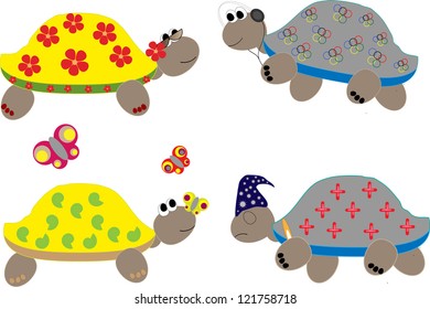 Family of turtles