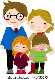 Small Family Cartoon Images, Stock Photos & Vectors | Shutterstock
