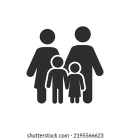 Family with two children icon.