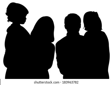 Similar Images, Stock Photos & Vectors of Vector silhouettes family in ...