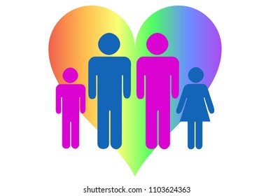 Family with two gay parents.