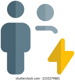 usuarios de familia con un diseño de flash aislado en fondo blanco