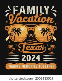 Family Vacation 2024 T-shirt. Family Vacation Shirt Design.