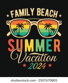 Family Vacation Beach Summer Vacation T-Shirt. This design for summer lover. 