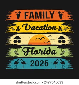 family vacation florida 2025 t shirt.