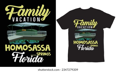Family vacation Homosassa t shirt design template 