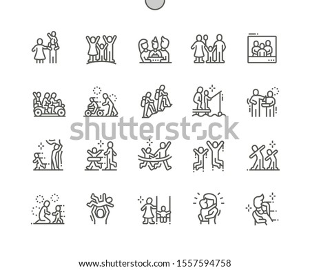 Family Values Well-crafted Pixel Perfect Vector Thin Line Icons 30 2x Grid for Web Graphics and Apps. Simple Minimal Pictogram