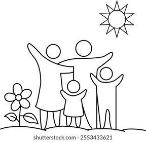 family vector drawing adobe illustrator