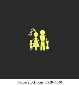 Family vector  icon.