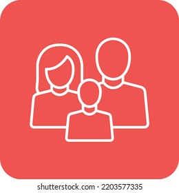 Icono de vector de familia. Se puede usar para imprimir, móviles y aplicaciones web.