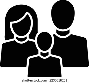 Icono de vector de familia. Se puede usar para imprimir, móviles y aplicaciones web.
