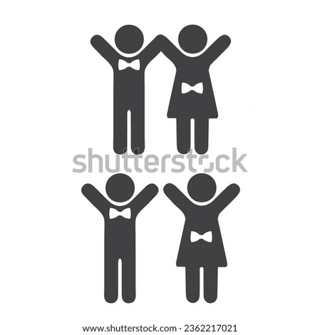 Family, vector, icon. Flat Design Style. Illustration. Man, Woman.
