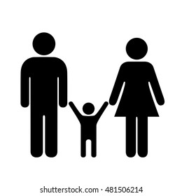 Family vector icon illustration isolated on white background. Family icon. Family icon vector eps10.